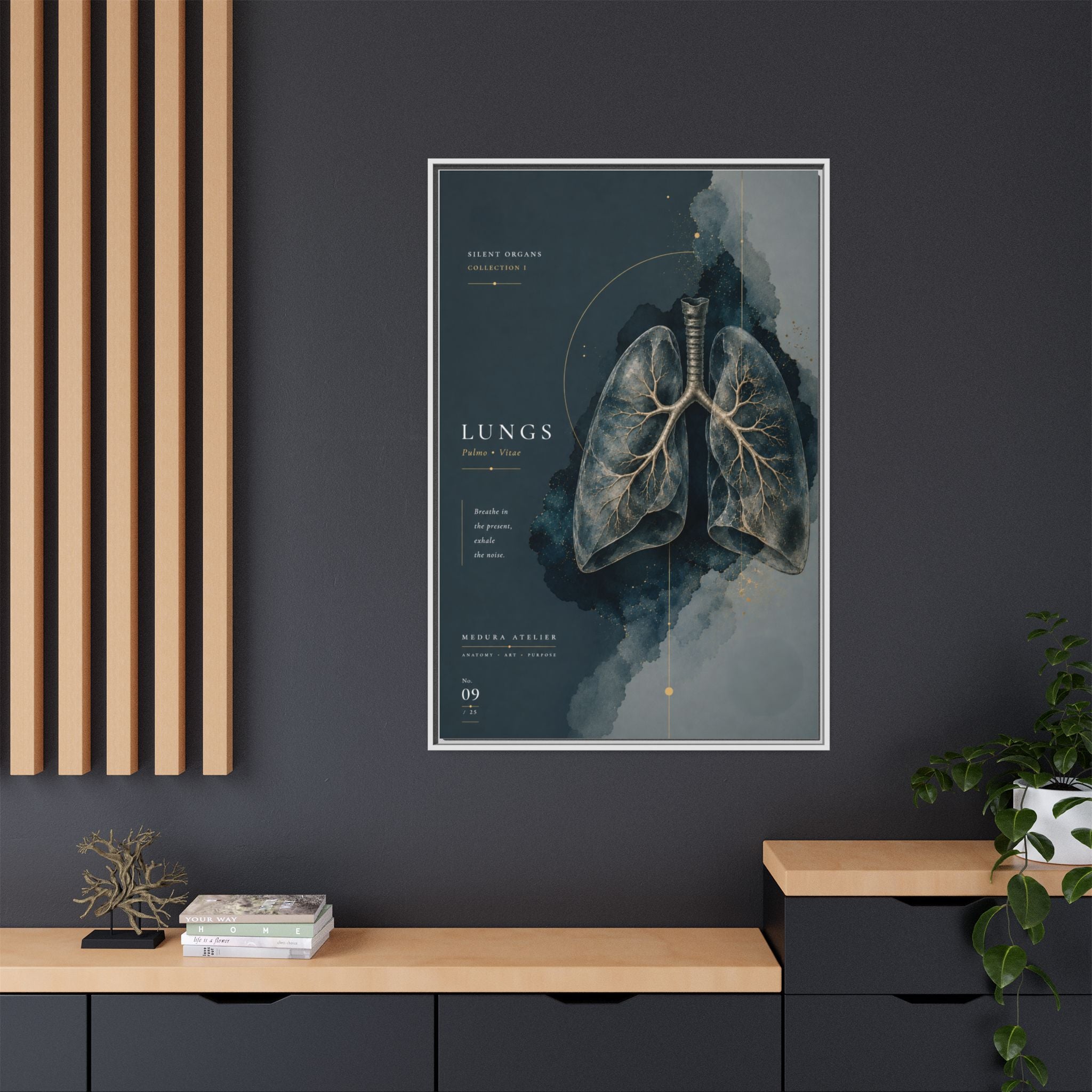 Silent Organs – Lungs Wall Art | Luxury Anatomical Canvas Print | Museum-Inspired Fine Art