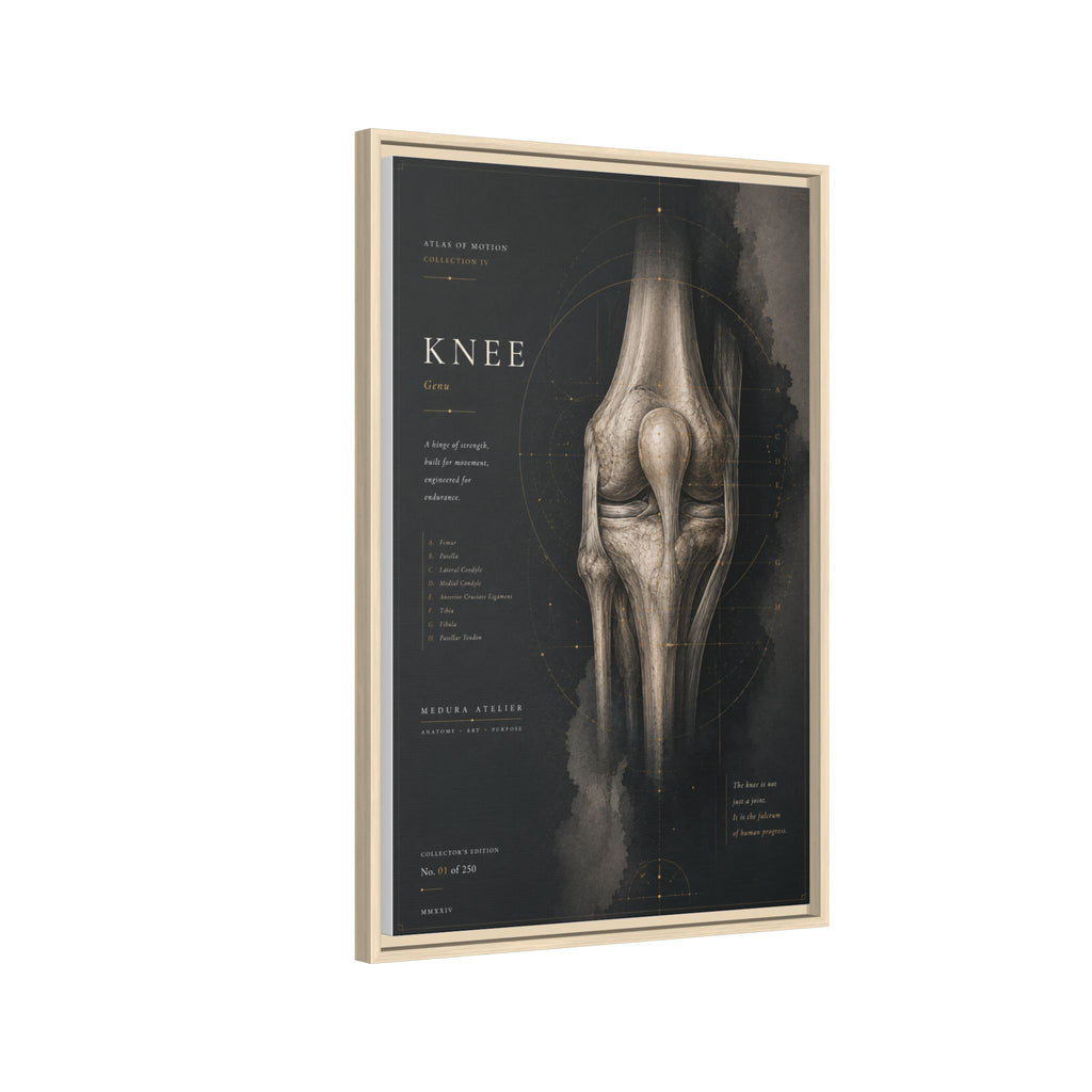 Atlas of Motion – Knee Wall Art | Luxury Orthopedic Canvas Print | Museum-Inspired Fine Art