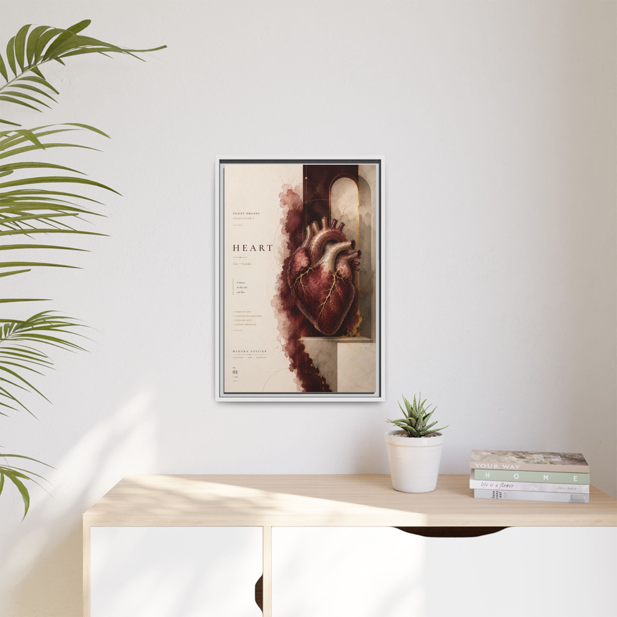 Silent Organs – Heart Wall Art | Luxury Anatomical Canvas Print | Museum-Inspired Fine Art
