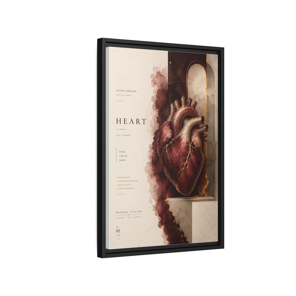 Silent Organs – Heart Wall Art | Luxury Anatomical Canvas Print | Museum-Inspired Fine Art