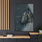 Silent Organs – Lungs Wall Art | Luxury Anatomical Canvas Print | Museum-Inspired Fine Art