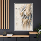 Orthopaedic Knee Anatomy Wall Art | Luxury Orthopedic Canvas Print | Museum-Inspired Fine Art