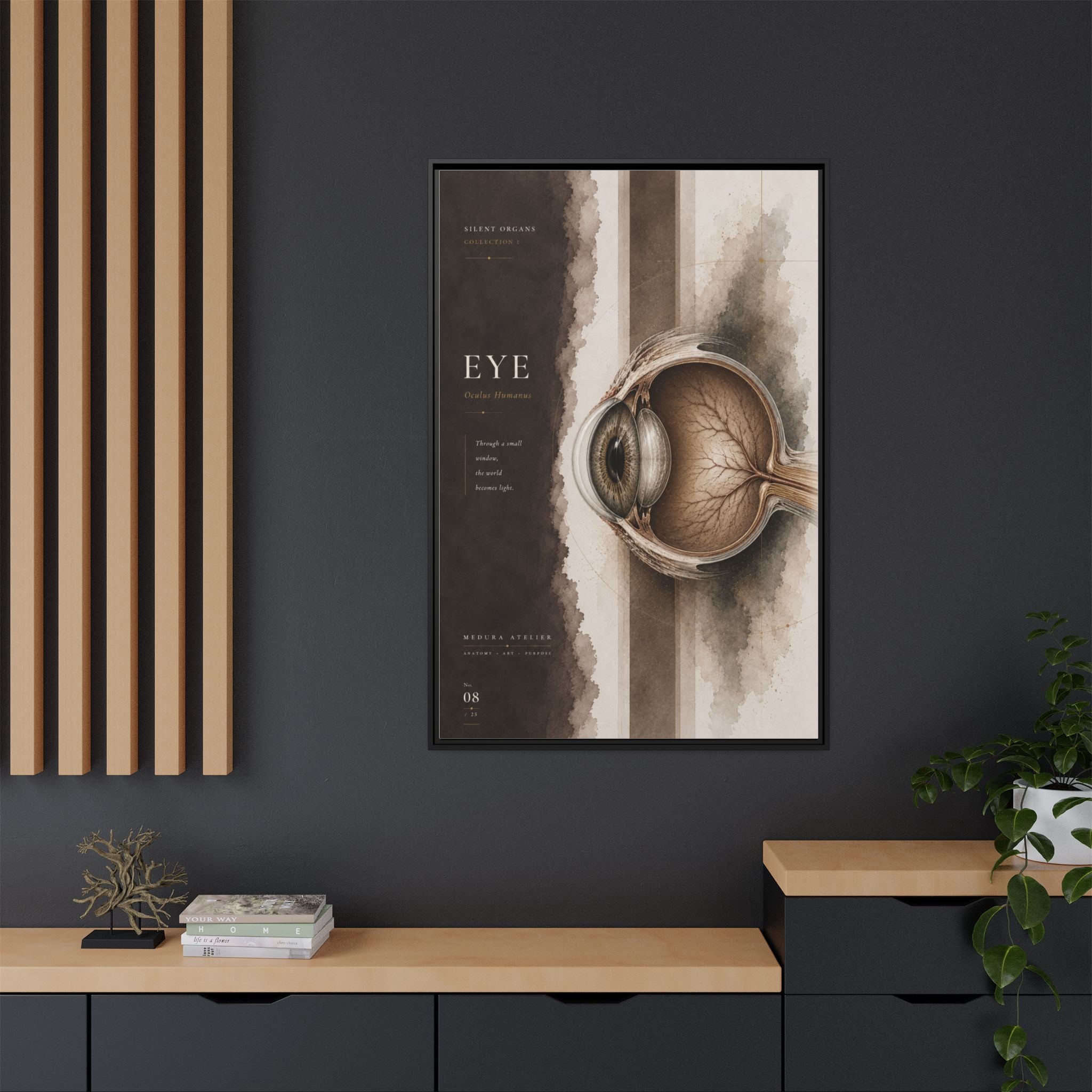 Silent Organs – Eye Wall Art | Luxury Anatomical Canvas Print | Museum-Inspired Fine Art