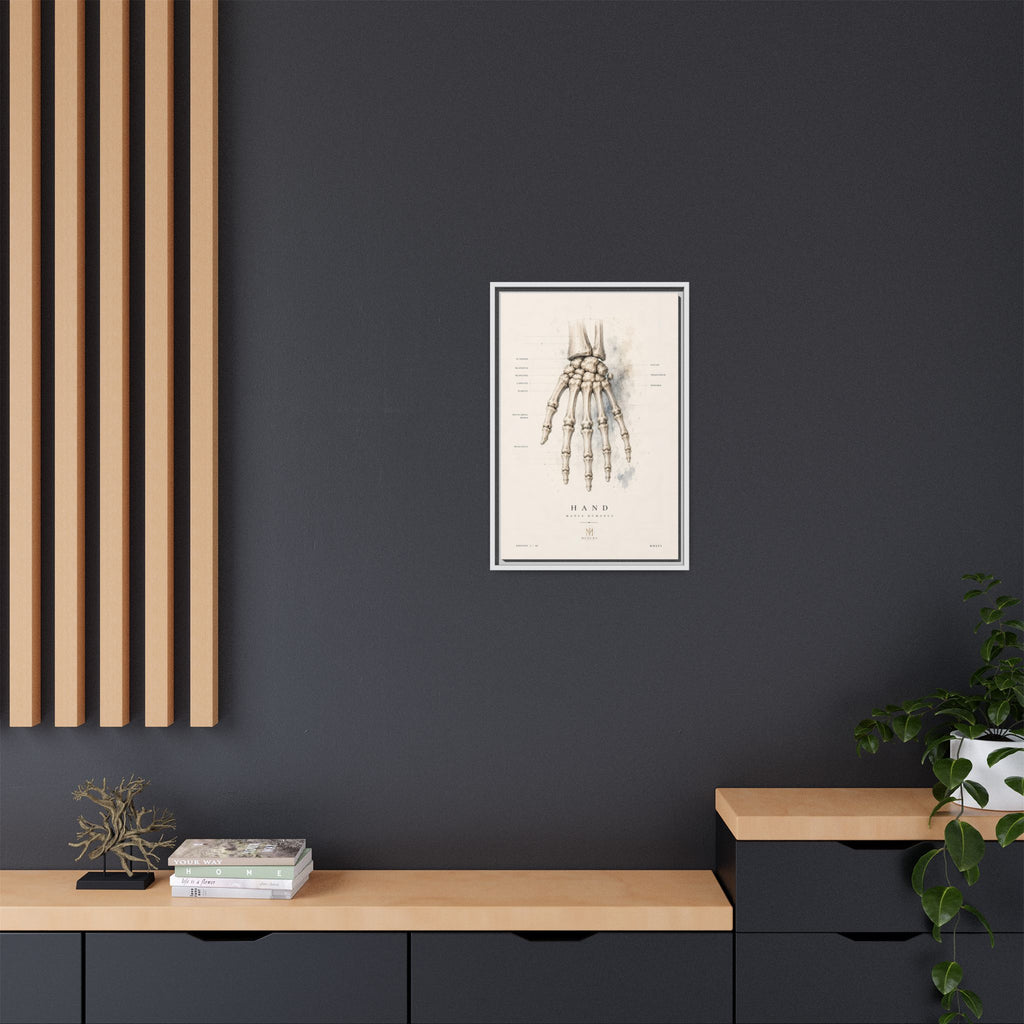 Anatomical Hand Skeleton Wall Art | Luxury Orthopaedic Canvas Print | Museum-Inspired Fine Art