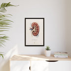 Anatomical Kidney Wall Art | Luxury Nephrology Canvas Print | Museum-Inspired Fine Art