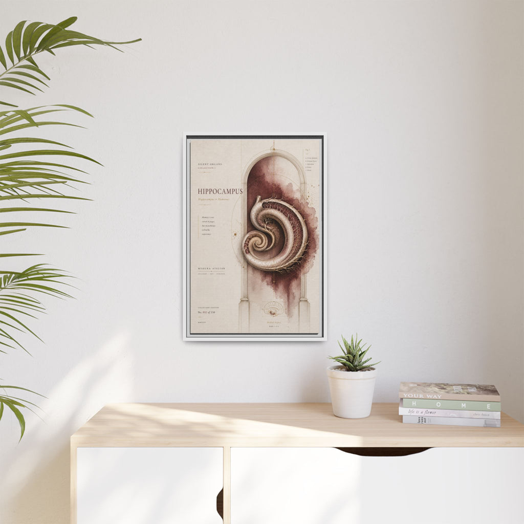 Silent Organs – Hippocampus Wall Art | Luxury Neuroscience Canvas Print | Museum-Inspired Fine Art