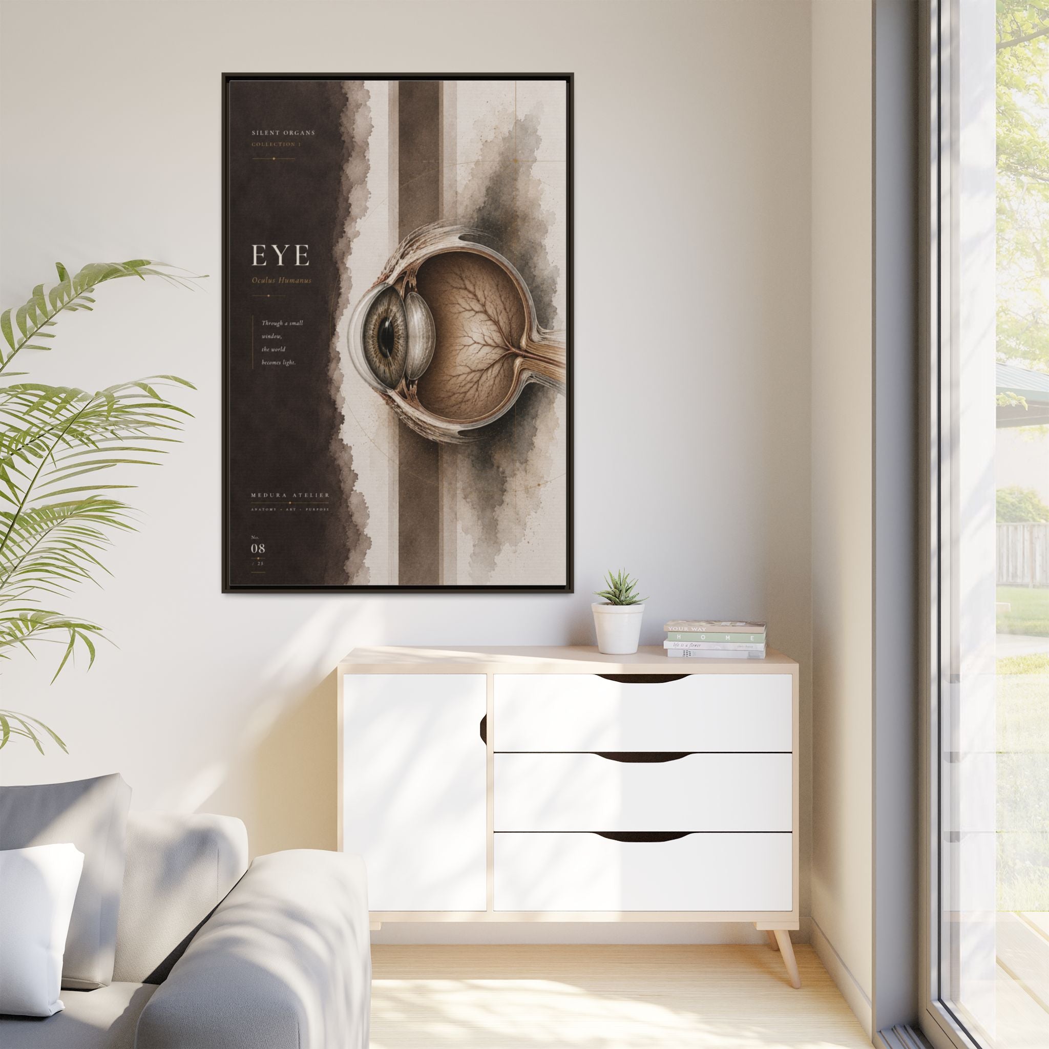 Silent Organs – Eye Wall Art | Luxury Anatomical Canvas Print | Museum-Inspired Fine Art