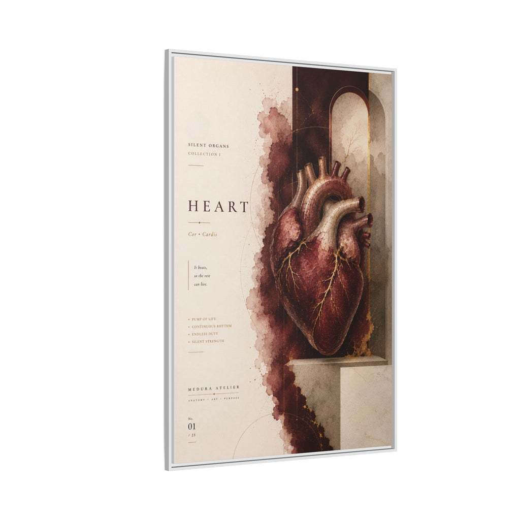 Silent Organs – Heart Wall Art | Luxury Anatomical Canvas Print | Museum-Inspired Fine Art