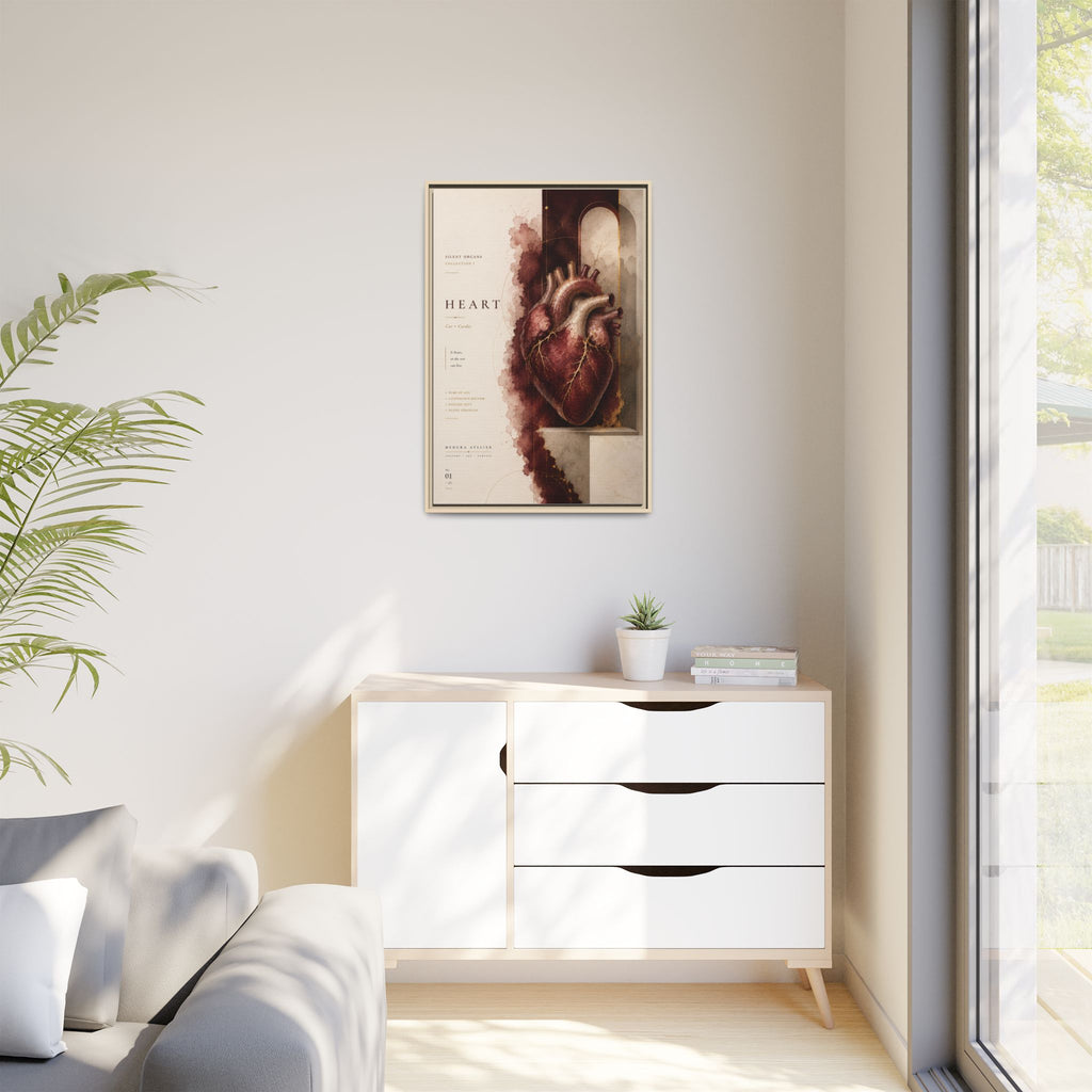 Silent Organs – Heart Wall Art | Luxury Anatomical Canvas Print | Museum-Inspired Fine Art