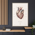 Anatomical Heart Wall Art | Luxury Medical Canvas Print | Museum-Inspired Fine Art