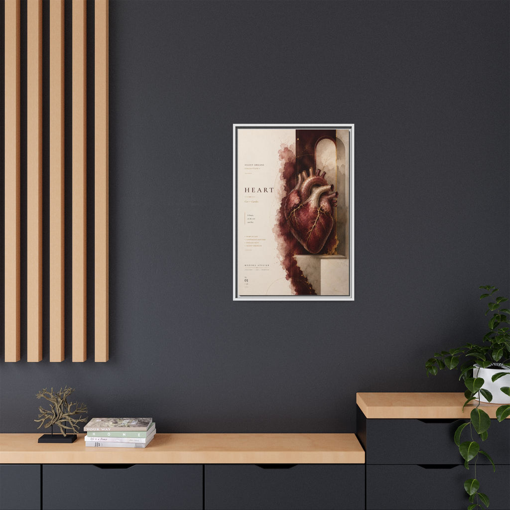 Silent Organs – Heart Wall Art | Luxury Anatomical Canvas Print | Museum-Inspired Fine Art