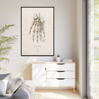 Anatomical Hand Skeleton Wall Art | Luxury Orthopaedic Canvas Print | Museum-Inspired Fine Art