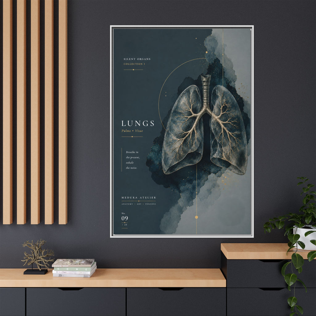 Silent Organs – Lungs Wall Art | Luxury Anatomical Canvas Print | Museum-Inspired Fine Art