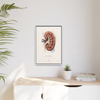 Anatomical Kidney Wall Art | Luxury Nephrology Canvas Print | Museum-Inspired Fine Art